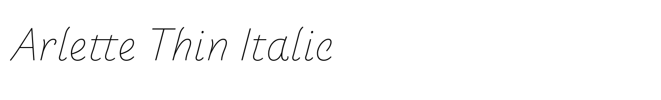 Arlette Thin Italic